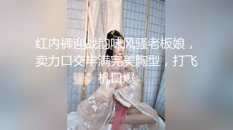 红内裤迎战韵味风骚老板娘，卖力口交丰满完美胸型，打飞机口爆