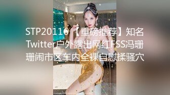 STP20116 【重磅推荐】知名Twitter户外露出网红FSS冯珊珊闹市区车内全裸自慰揉骚穴