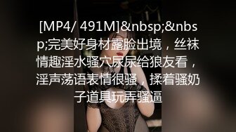 [MP4/ 491M]&nbsp;&nbsp;完美好身材露脸出境，丝袜情趣淫水骚穴尿尿给狼友看，淫声荡语表情很骚，揉着骚奶子道具玩弄骚逼